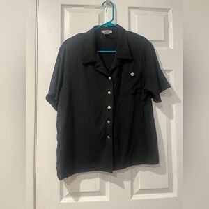 Vintage Taurus Black Button Up - Size 14 P